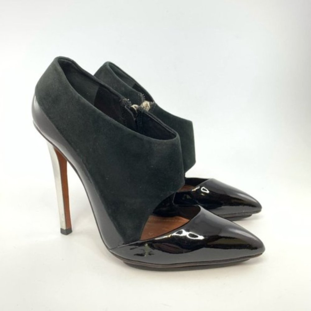 Schutz black suede heels